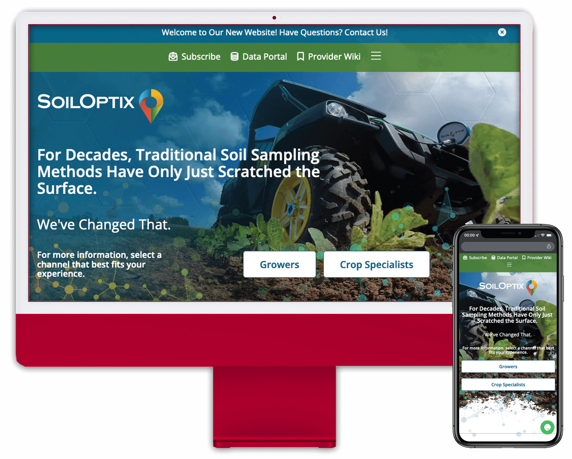 Soiloptix Website for The Letter M Marketing