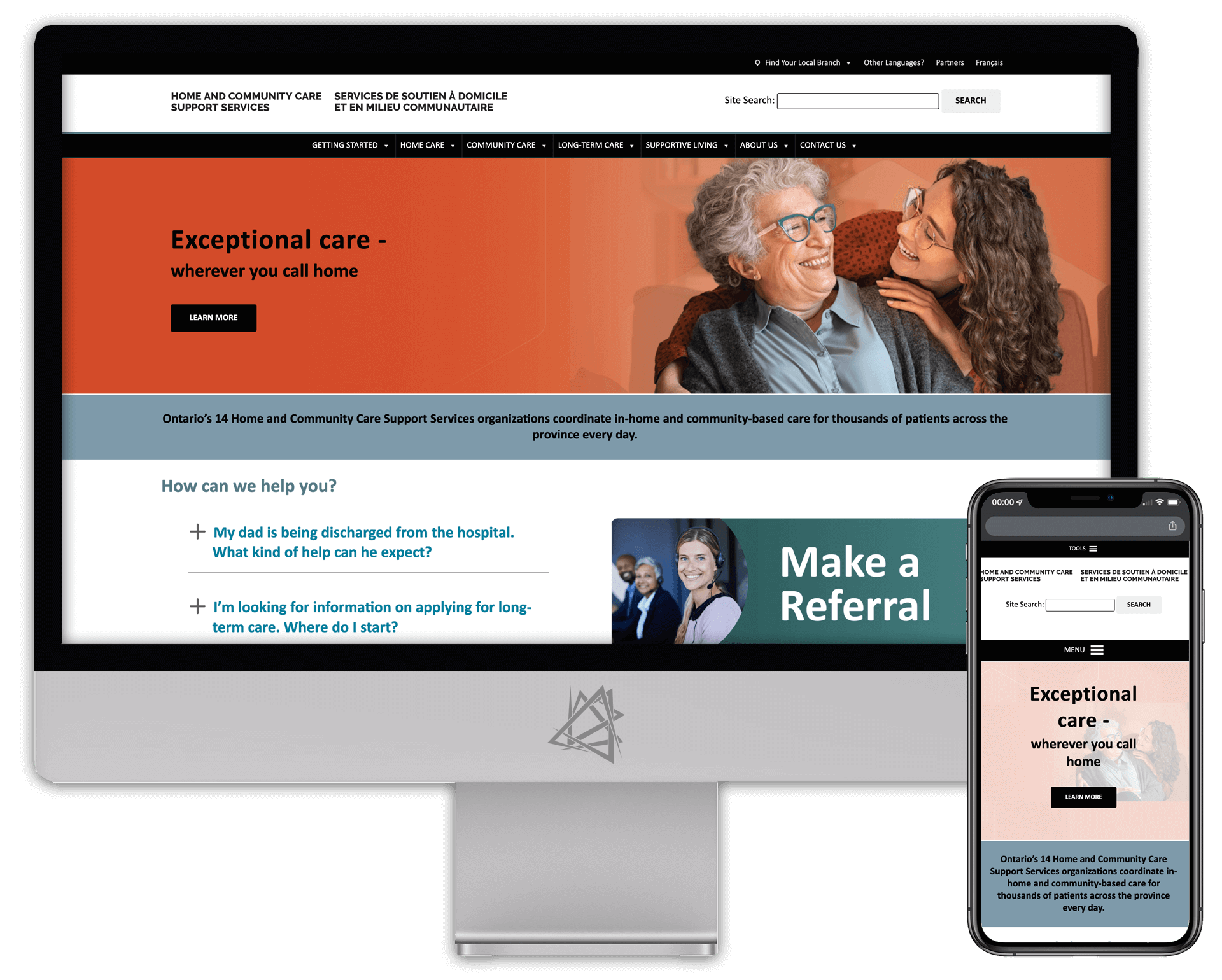Health Care at Home Website by Insignis Design and MERAK Systems Corporation