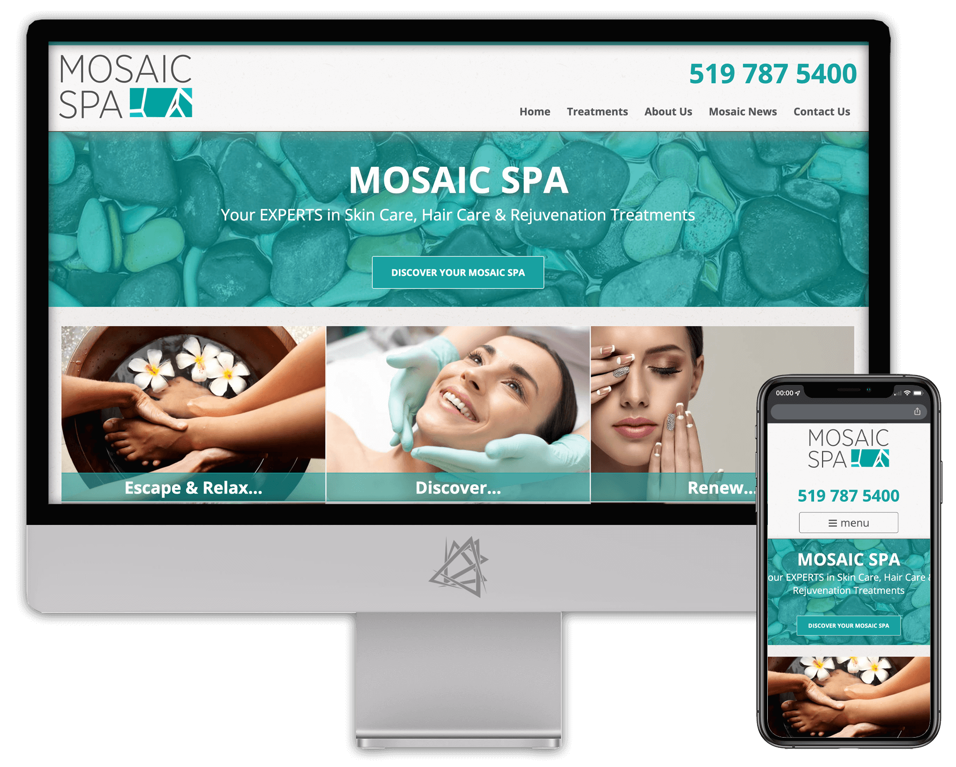 Mosaic Spa Website by Insignis Design